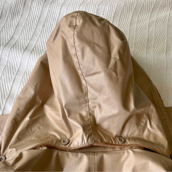 Vintage London Fog Trench Coat midi with removable lining & hood - Picture 11 of 16